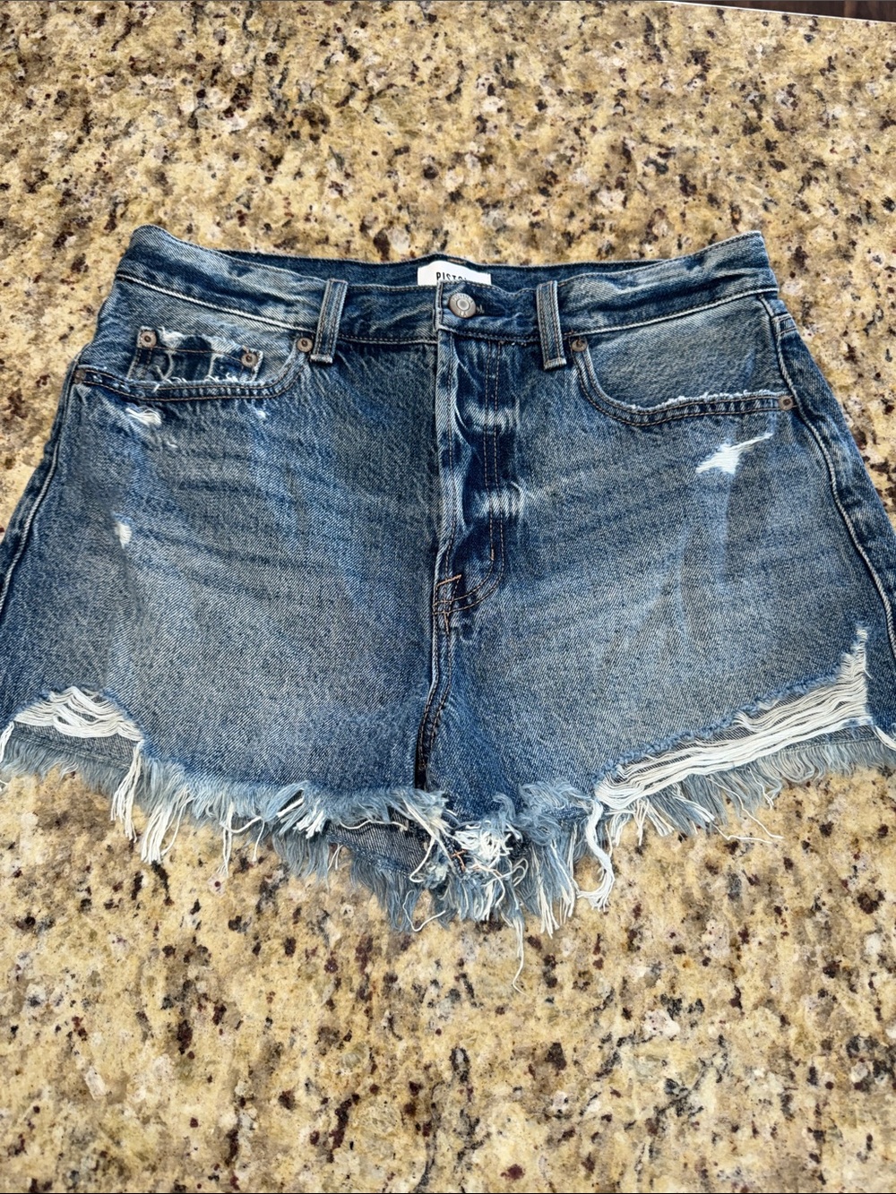 Denim Cutoff Shorts - Blue Distressed Women’s Shorts